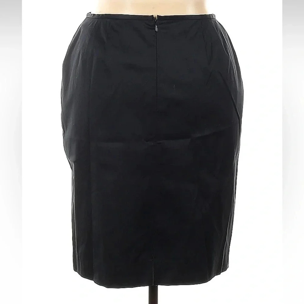 Neiman Marcus Classic Black Designer Cotton Pencil Skirt Women’s Size 14 XL - Picture 2 of 2